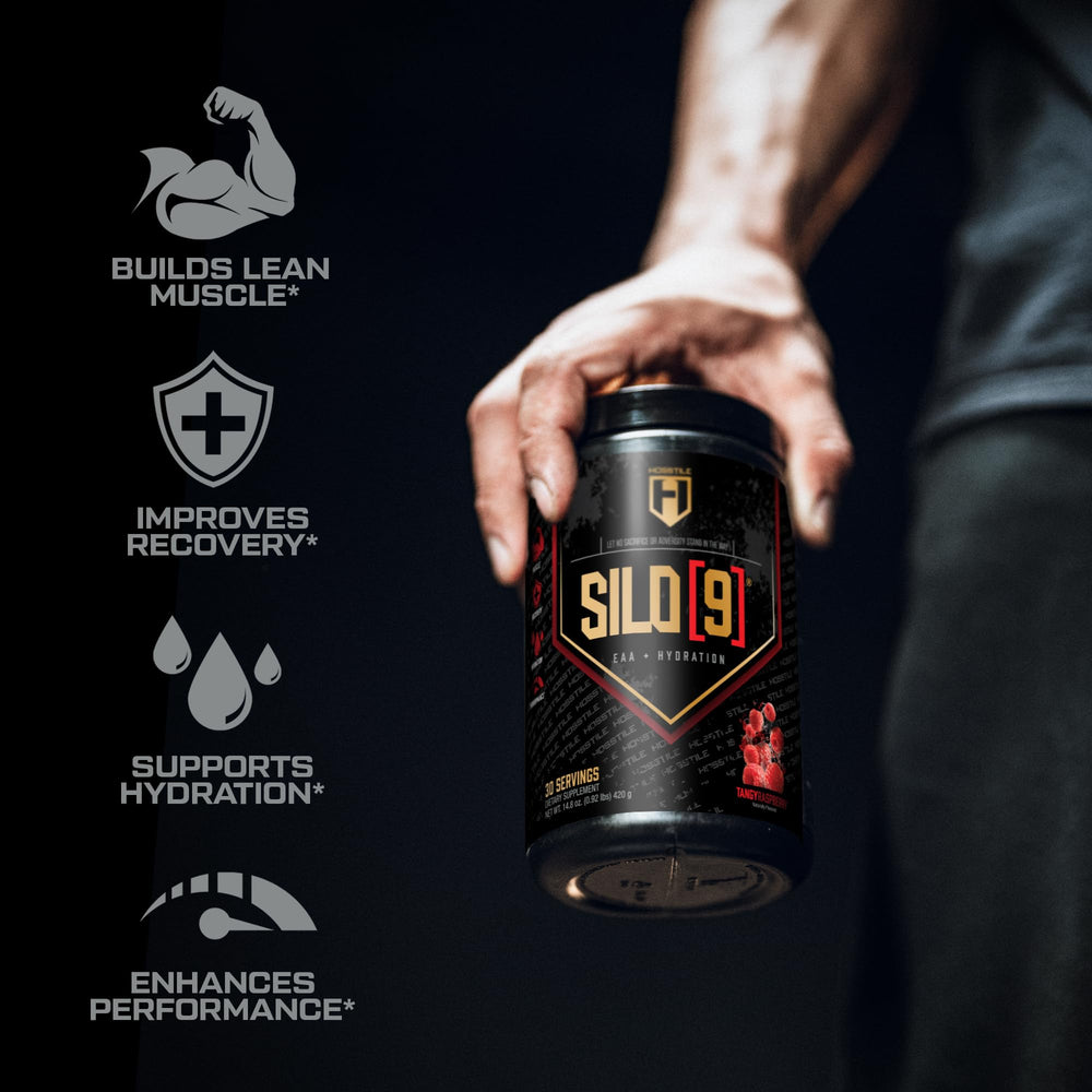 Prepared SILO9 drink in glass during training session.