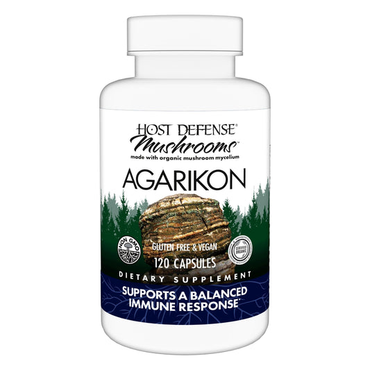 Host Defense Agarikon capsules bottle for daily immune support