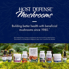 Host Defense Agarikon capsules in a daily-use scene suggesting consistency