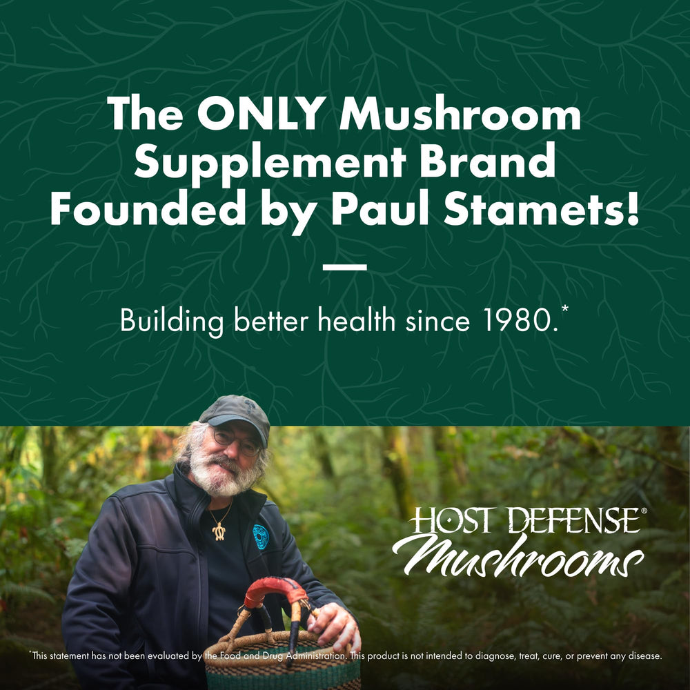 Host Defense Chaga Capsules label shows organic and gluten-free credentials for informed choice