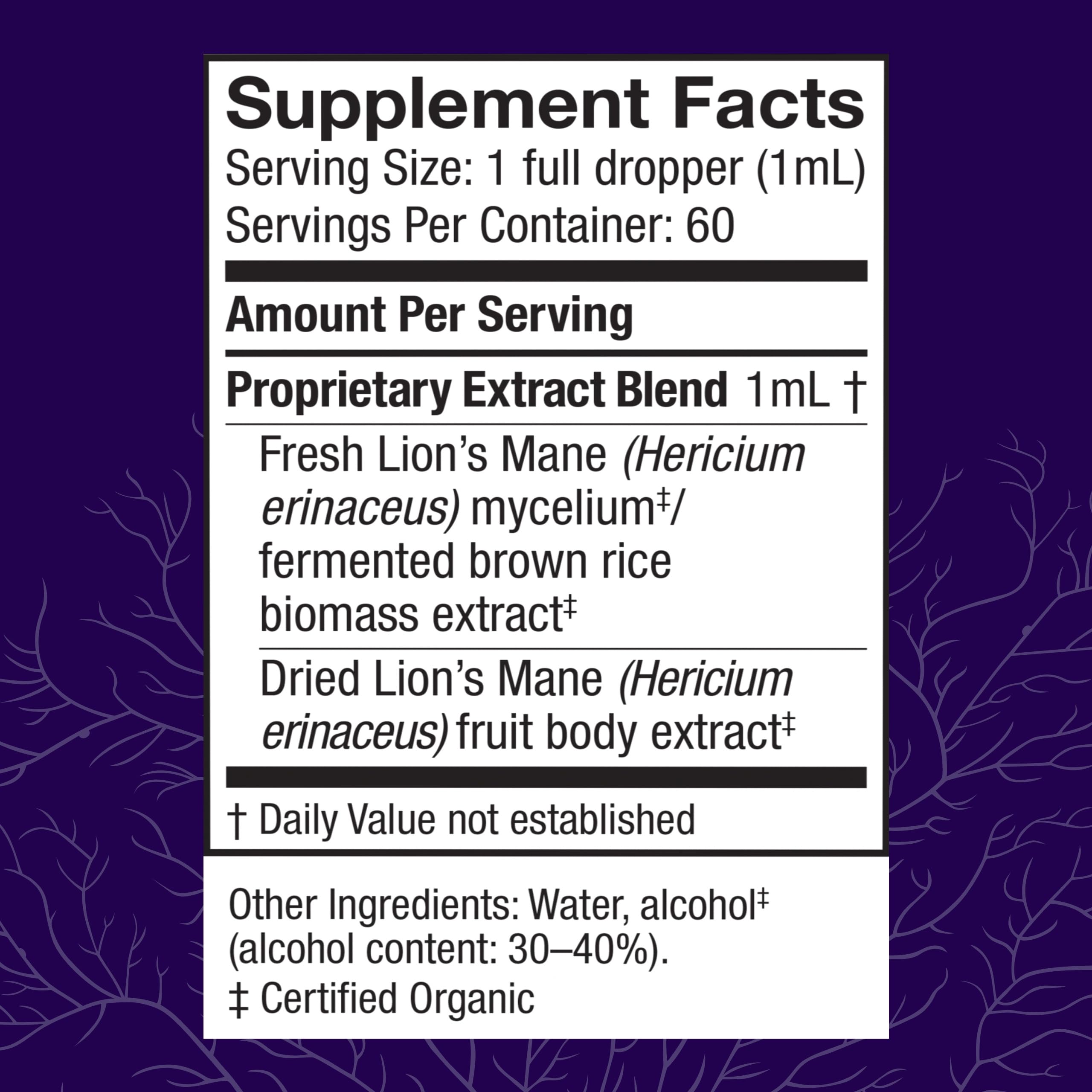 Host Defense Lions Mane dropper bulb for quick memory support.