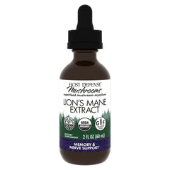 Host Defense Lions Mane liquid bottle for daily focus support.