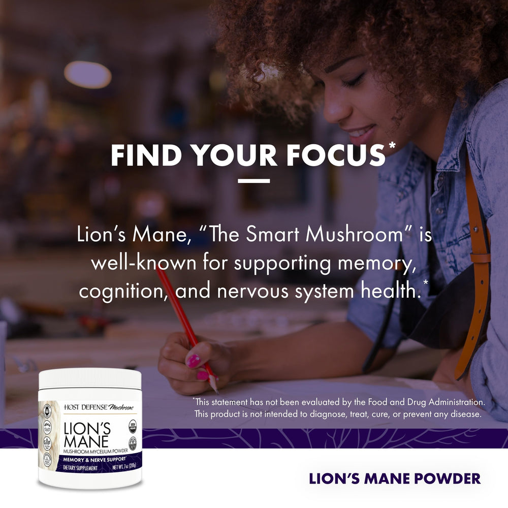 Compact Lion's Mane powder jar with secure cap
