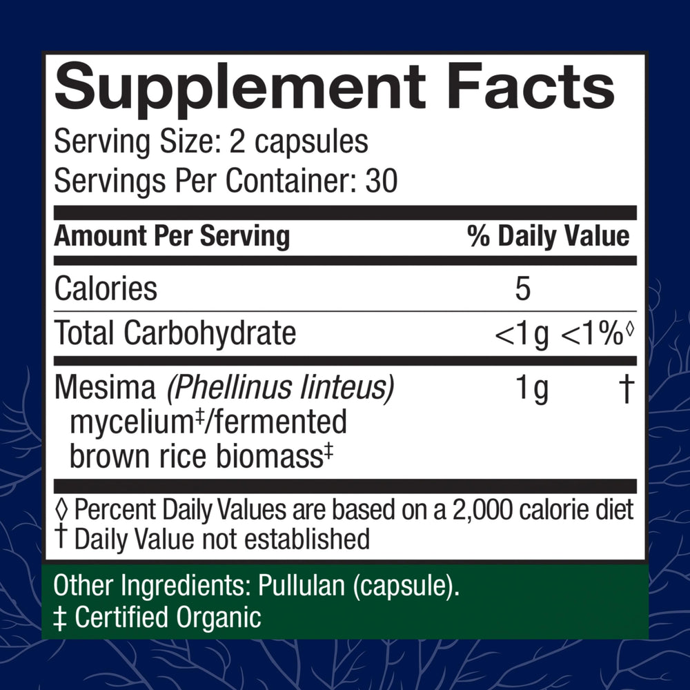 Host Defense Mesima capsules being poured for easy daily immune support.