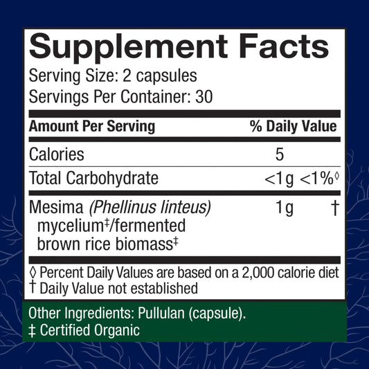 Host Defense Mesima capsules being poured for easy daily immune support.