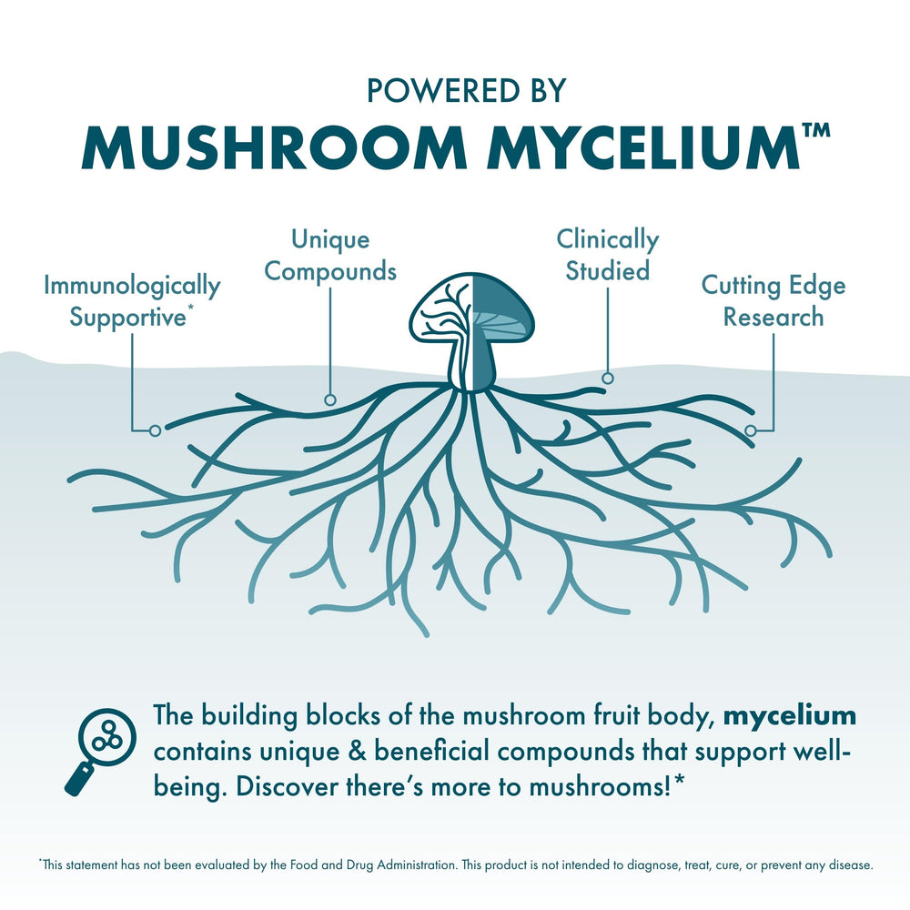 Host Defense mushroom mycelium on brown rice substrate emphasizes organic sourcing