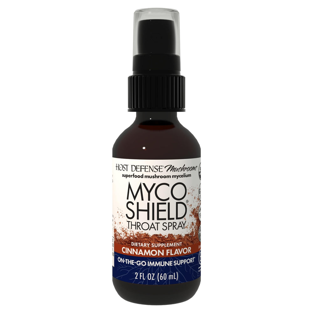  Host Defense MycoShield Throat Spray bottle ready for daily use on the go