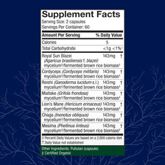 Host Defense Stamets 7-7 front label highlighting seven-mushroom blend.