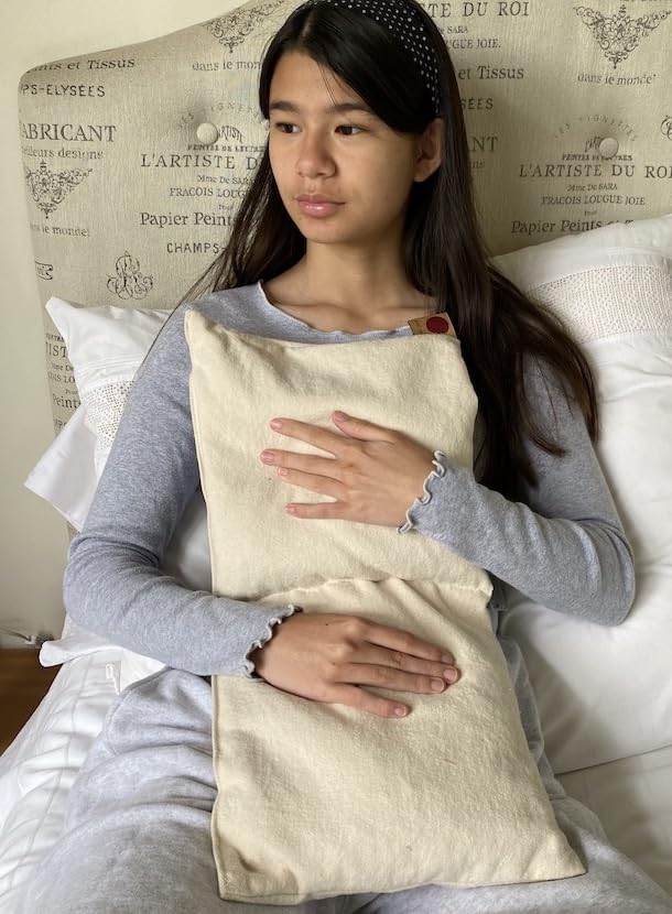 Hot Cherry microwavable heating pad ready for on-the-go warmth.