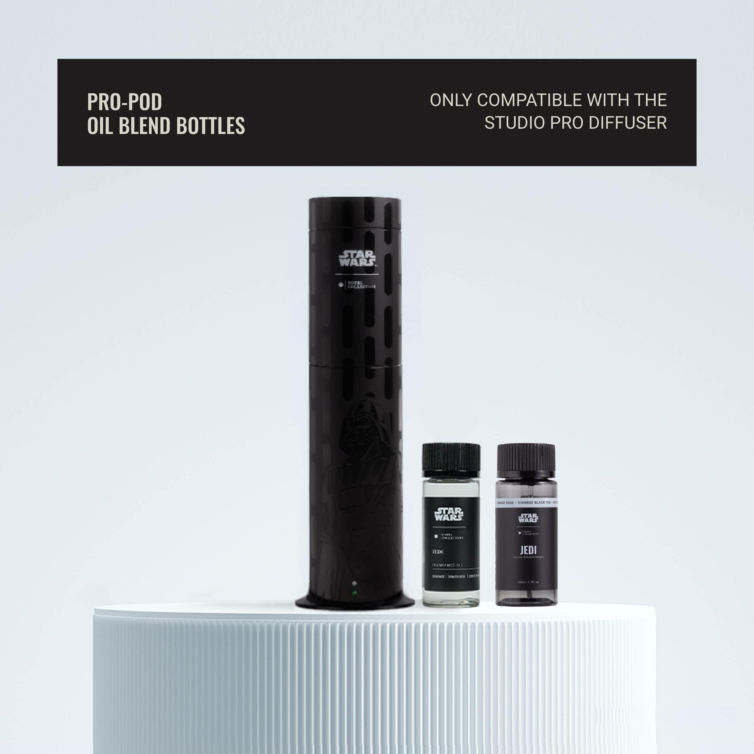 Hotel Collections Jedi oil luxe packaging highlights sustainable, vegan, cruelty-free credentials.