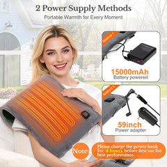 HOTHUGZ 15000mAh battery powers cordless warmth for hours