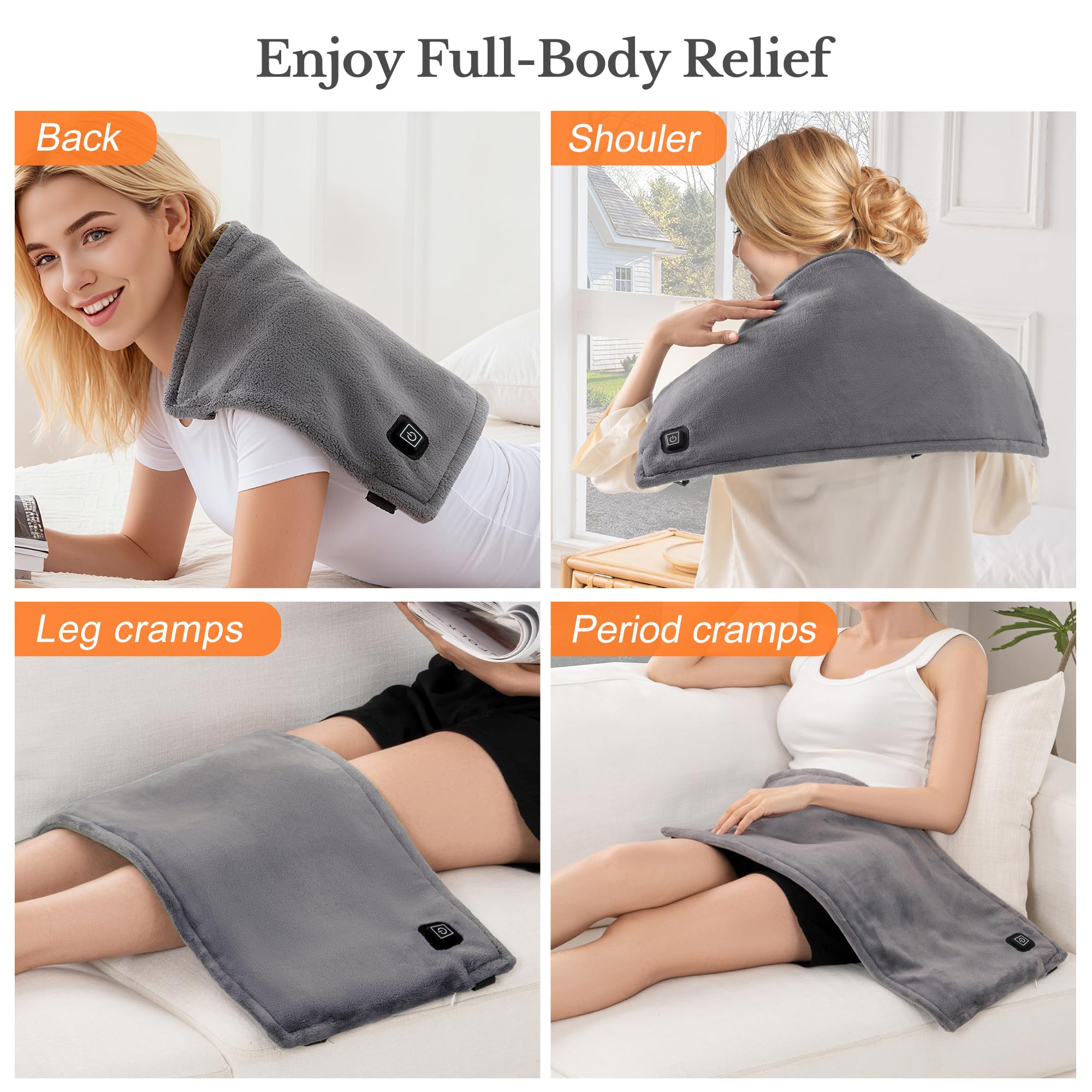HOTHUGZ heating pad premium milk fleece fabric feels soft