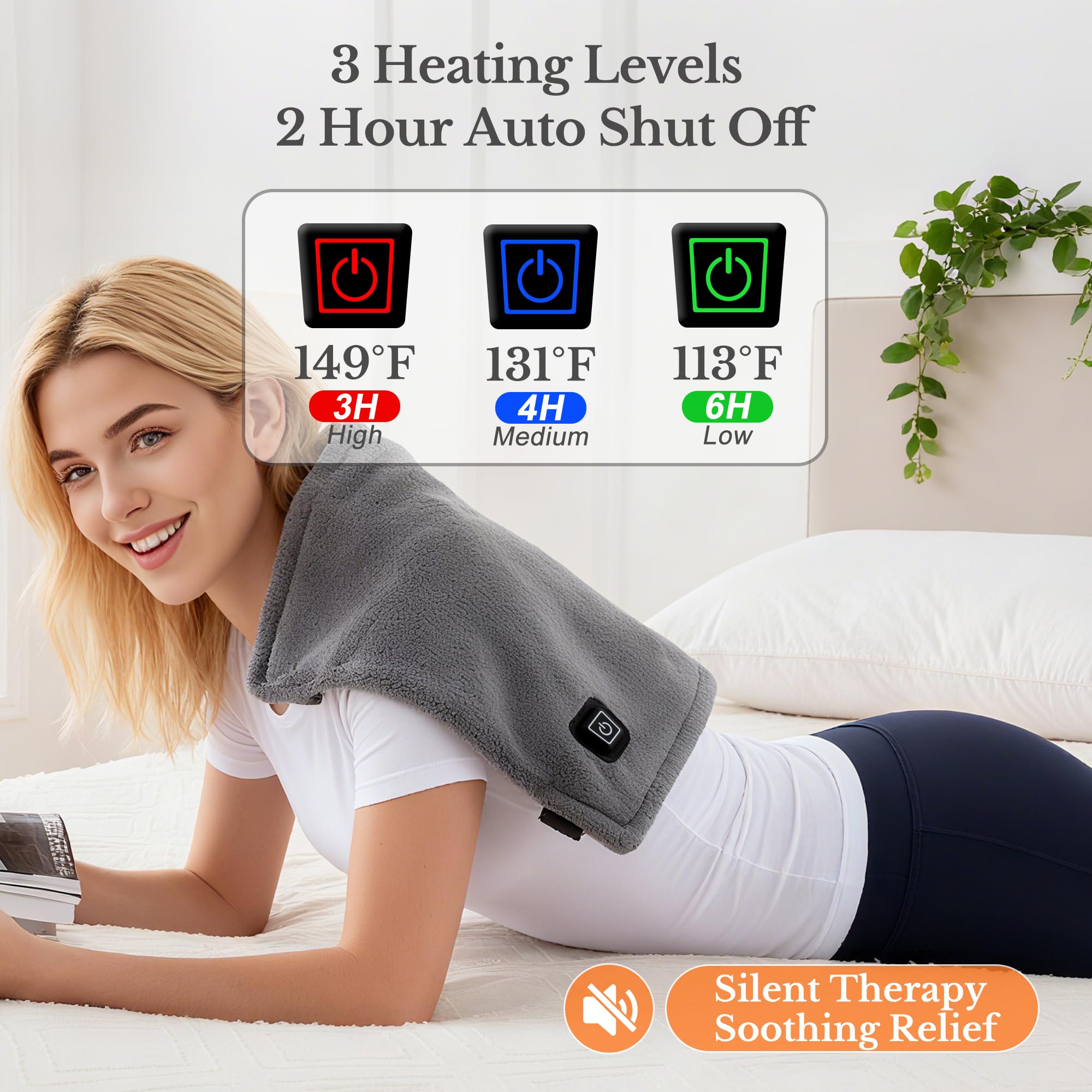 HOTHUGZ heating pad includes wired adapter for continuous use