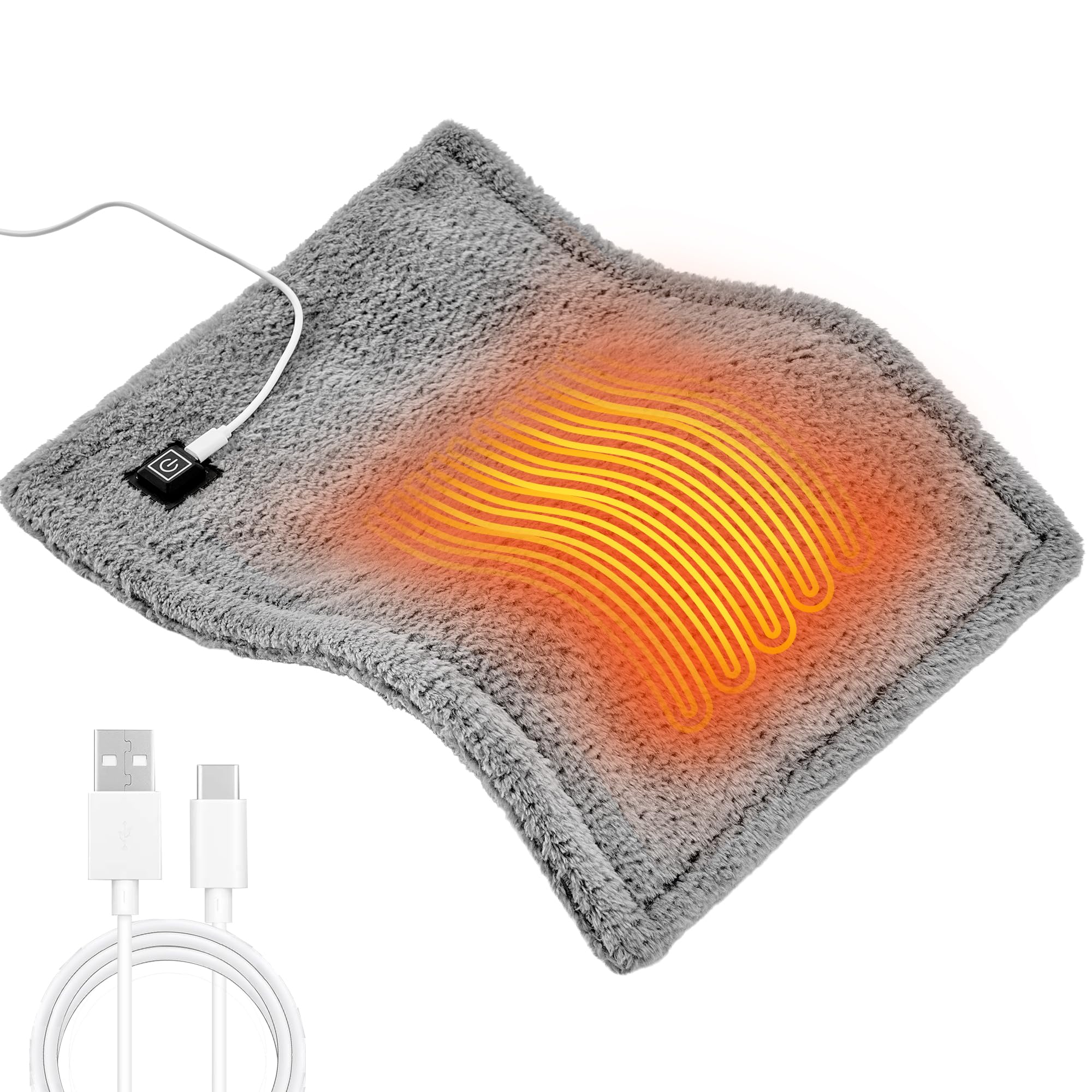 HOTHUGZ USB Heating Pad rapid warming for quick comfort on the neck and shoulders.