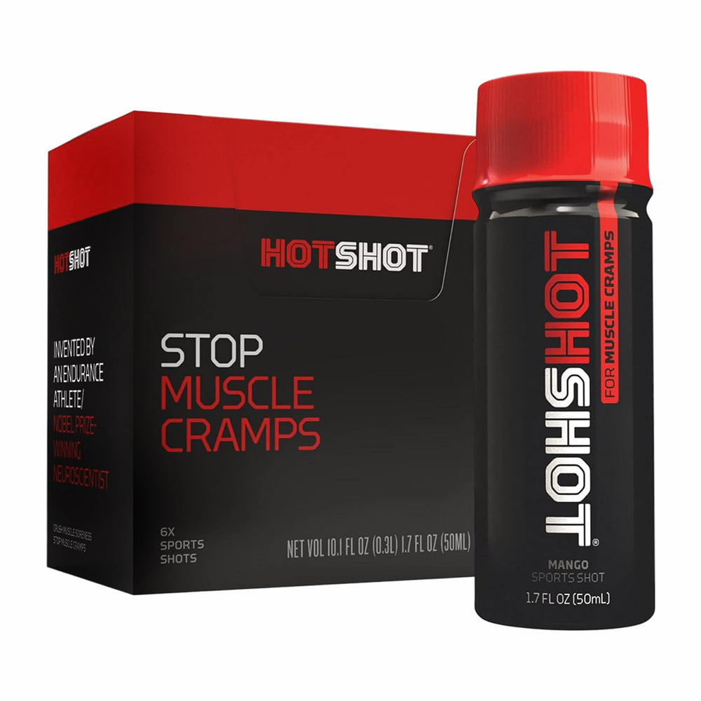 HOTSHOT six-pack bottles in spicy mango for fast cramps relief