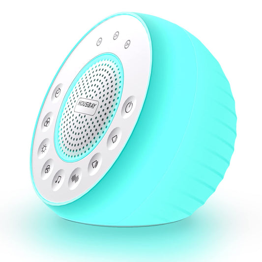 Housbay Glows white noise machine front view for better sleep and privacy