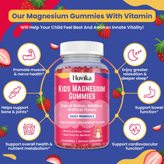 Hovika ingredients display with vegan formula and vitamins D3 and B6 supporting nutrient delivery.