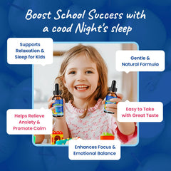 Kids taking Hovika Magnesium Liquid with delicious green apple taste.
