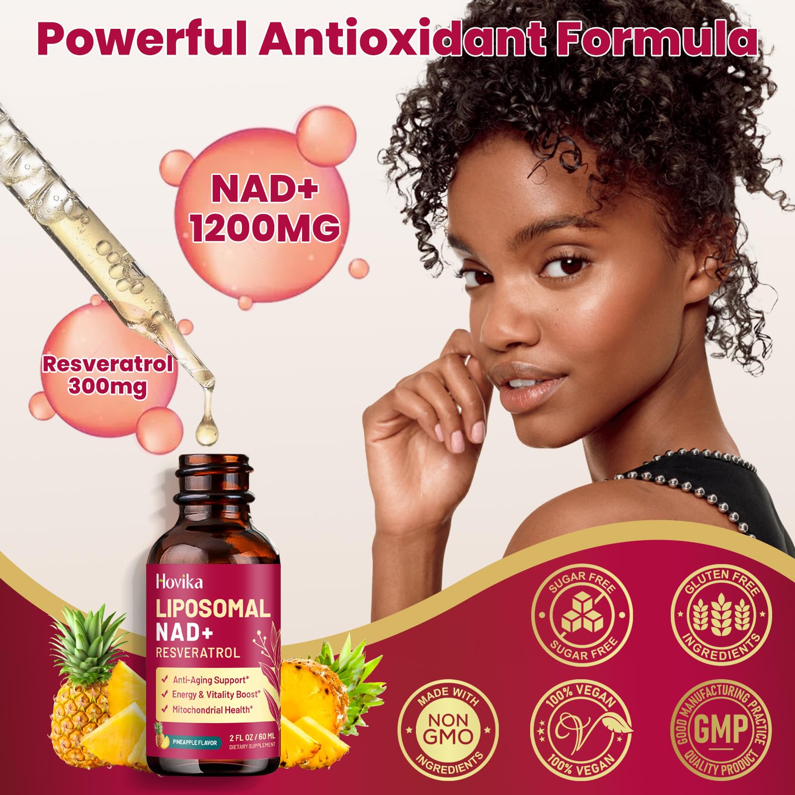 Black pepper extract icon on label emphasizing enhanced absorption.