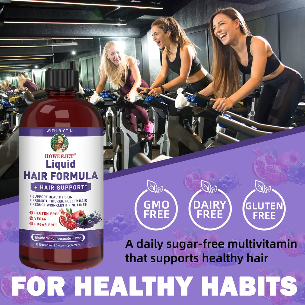 HOWEEJET Liquid Multivitamin liquid texture suggests smooth, swallowable nutrition without pills