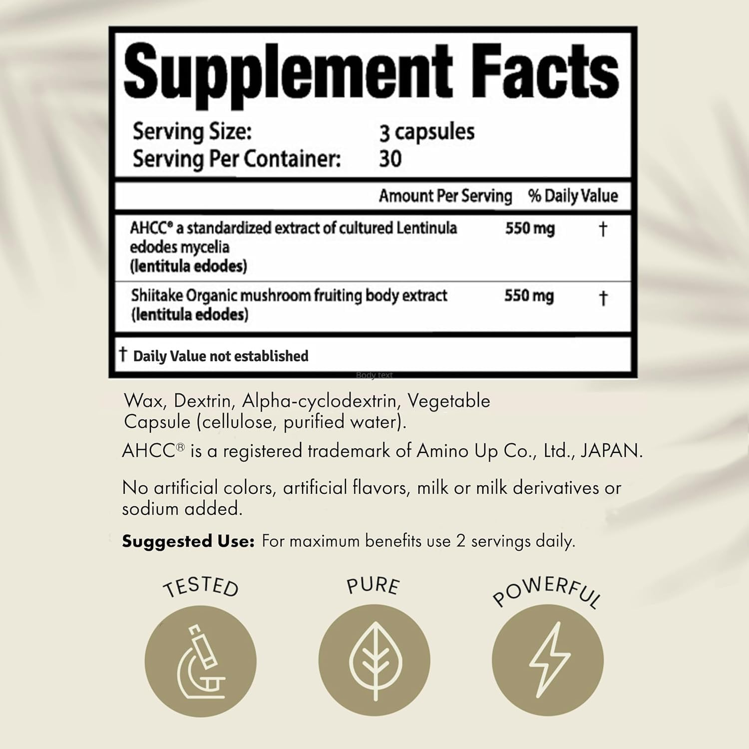 HPD Rx clinical trial reference indicates AHCC research breadth.