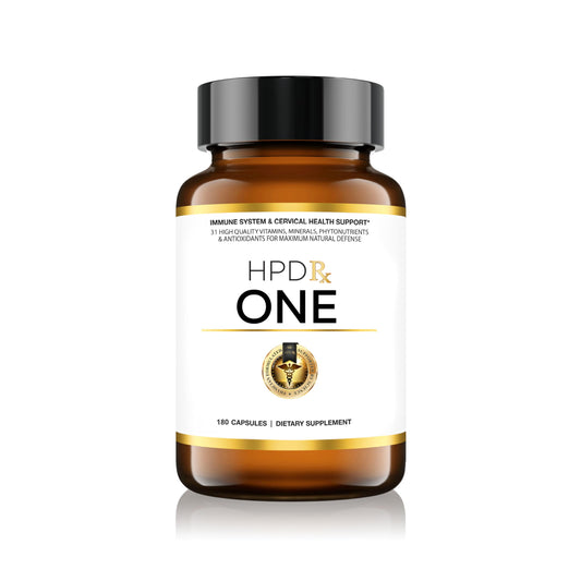 HPD Rx ONE immunity bottle cap with capsules for daily immune support