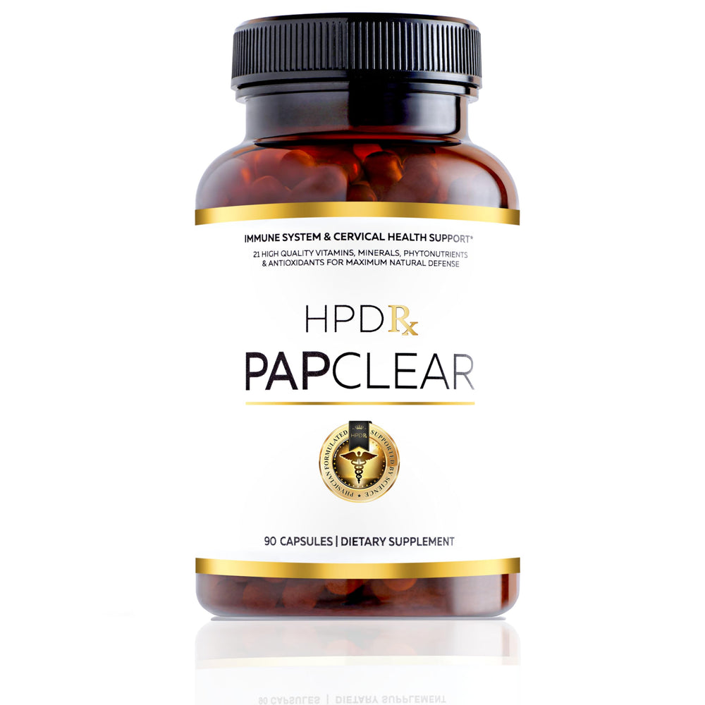 HPD Rx PAPCLEAR bottle front view highlighting immune support potential