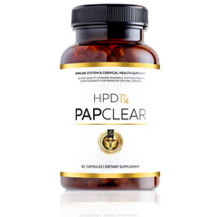 HPD Rx PAPCLEAR bottle front view highlighting immune support potential