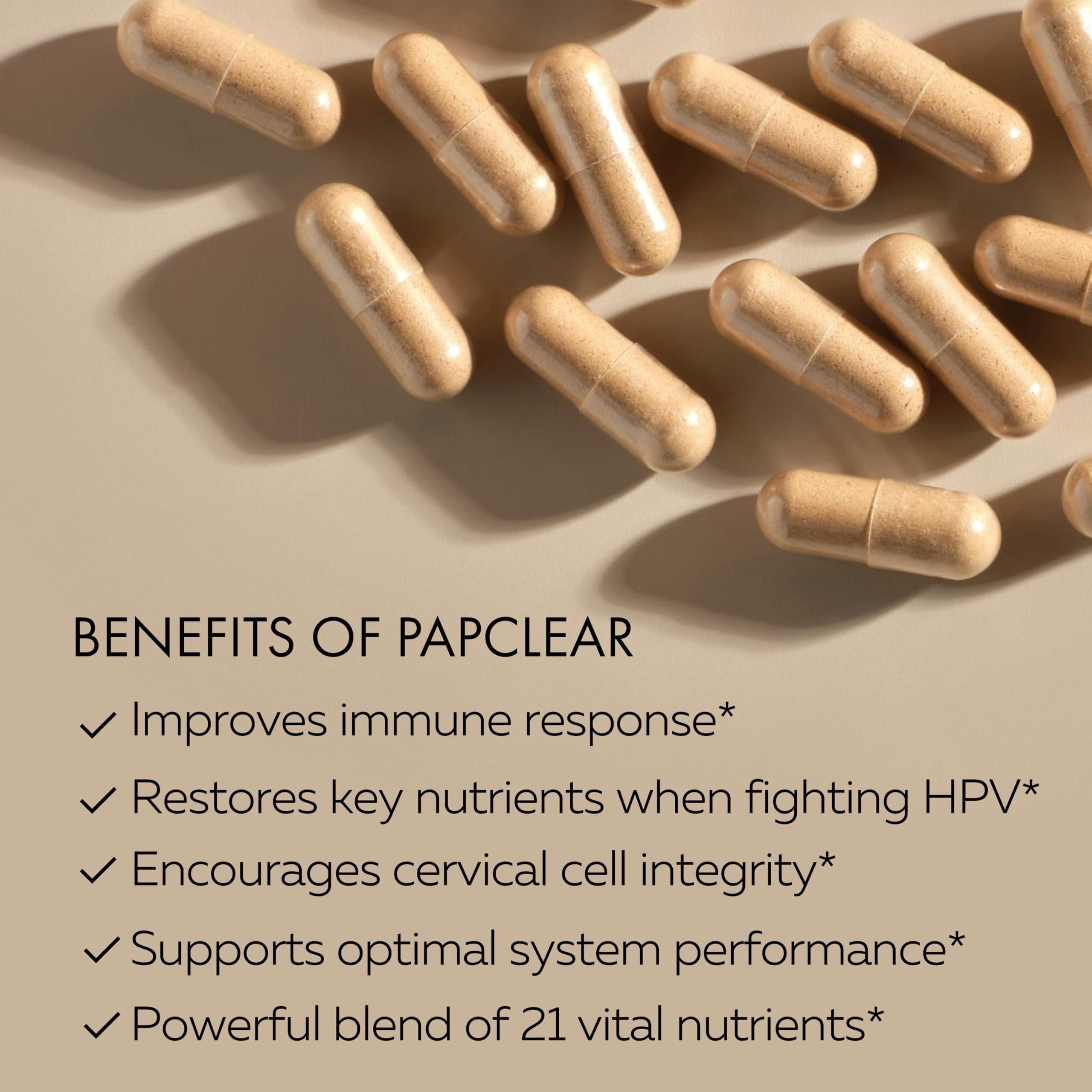 HPD Rx PapClear with organic shiitake mushrooms highlight natural ingredients
