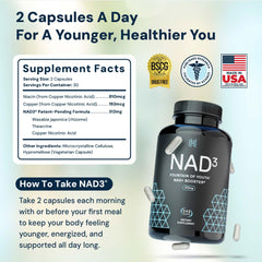 HPN NAD3 capsules close-up for easy daily supplementation