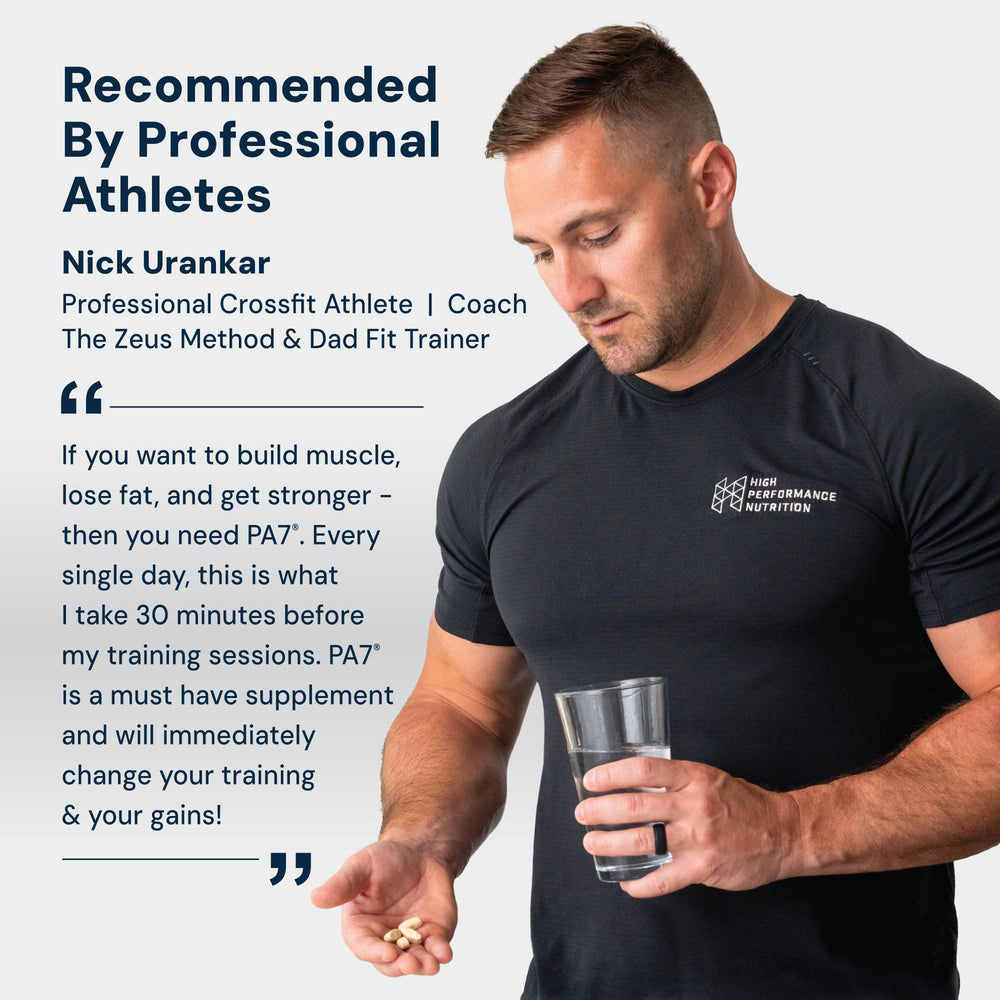 HPN PA(7) athlete-approved NSF badge signals sport-ready supplement.