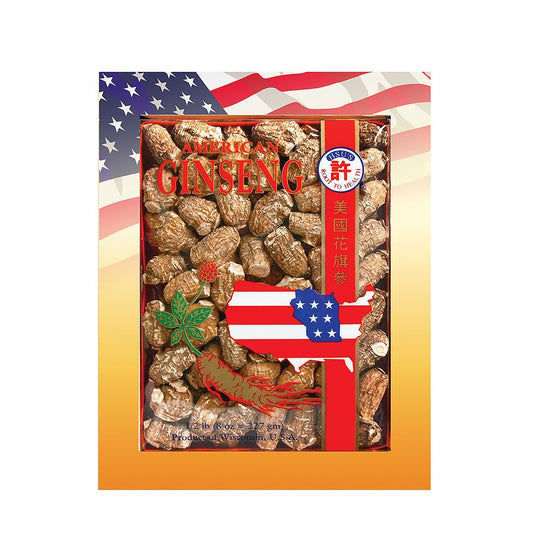 Hsu's 0168-S8 Pearl box front with Wisconsin ginseng for daily energy.