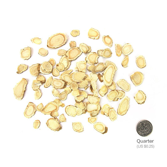 Hsu's Ginseng American Slices close-up of slices, earthy aroma for hot brews