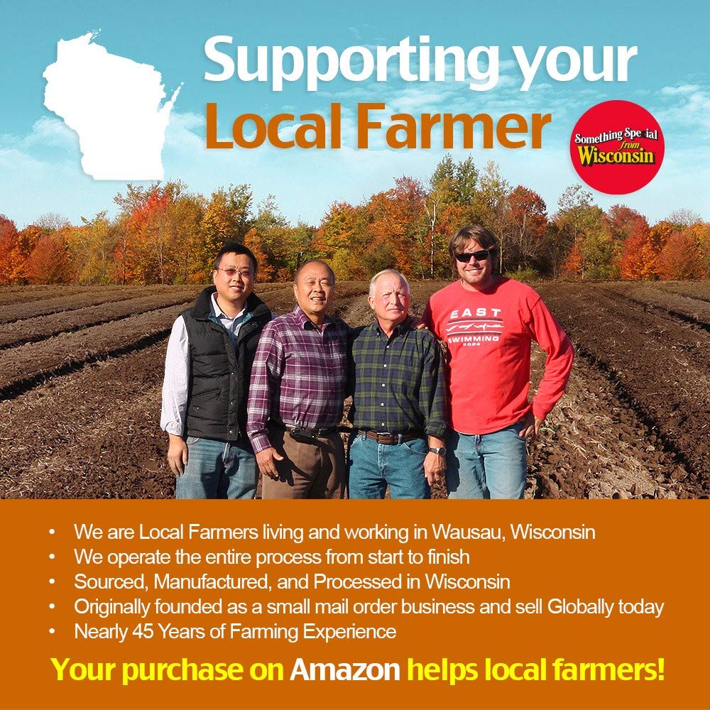 Hsu's Ginseng farm harvest scene with Wisconsin-grown roots symbolizing trusted sourcing.