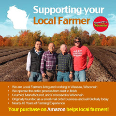 Hsu's Ginseng farm harvest scene with Wisconsin-grown roots symbolizing trusted sourcing.
