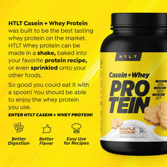 HTLT Casein and Whey Protein baked into cookies for a protein snack.