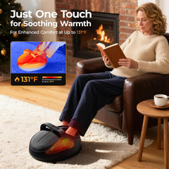 HTM Foot Massager fits feet up to size 13 for versatile use.