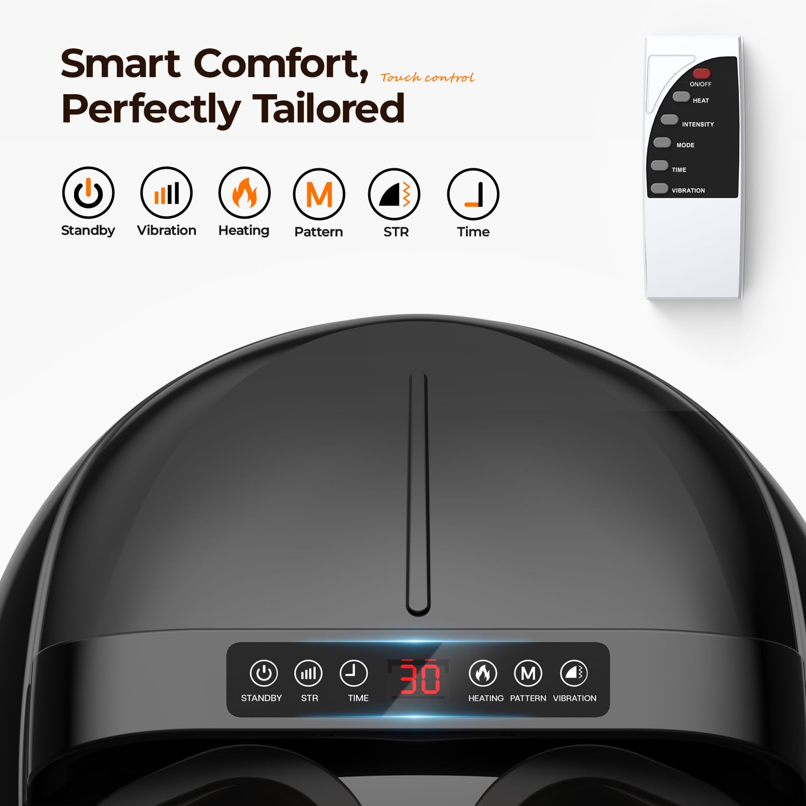 HTM Foot Massager with Heat offers five modes for customizable comfort.