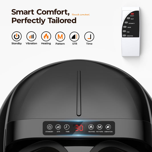 HTM Foot Massager with Heat offers five modes for customizable comfort.