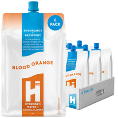HTWO blood orange flavor bottle shows refreshing hydration for workouts