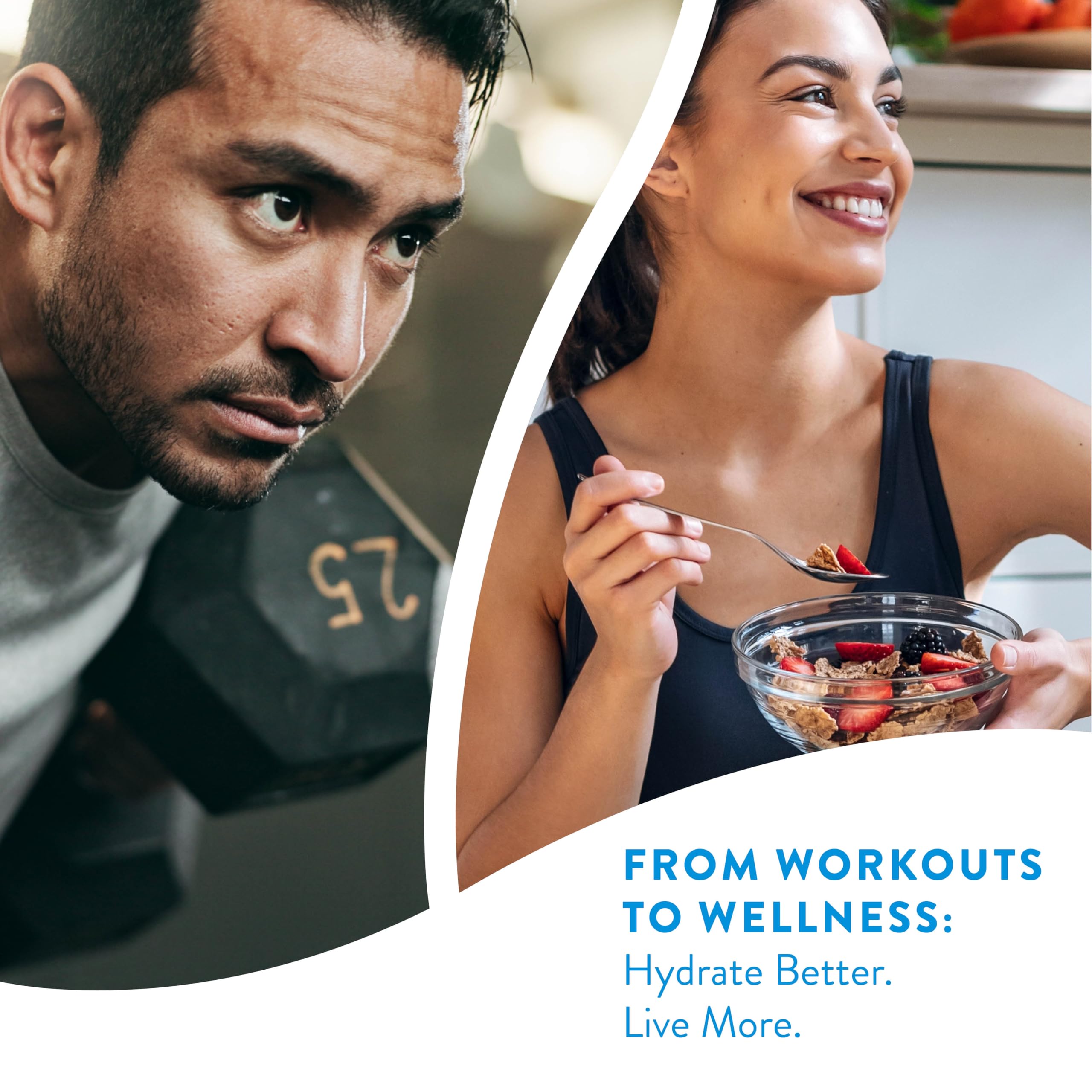 HTWO Memphis aquifer water source provides a pure hydration base.