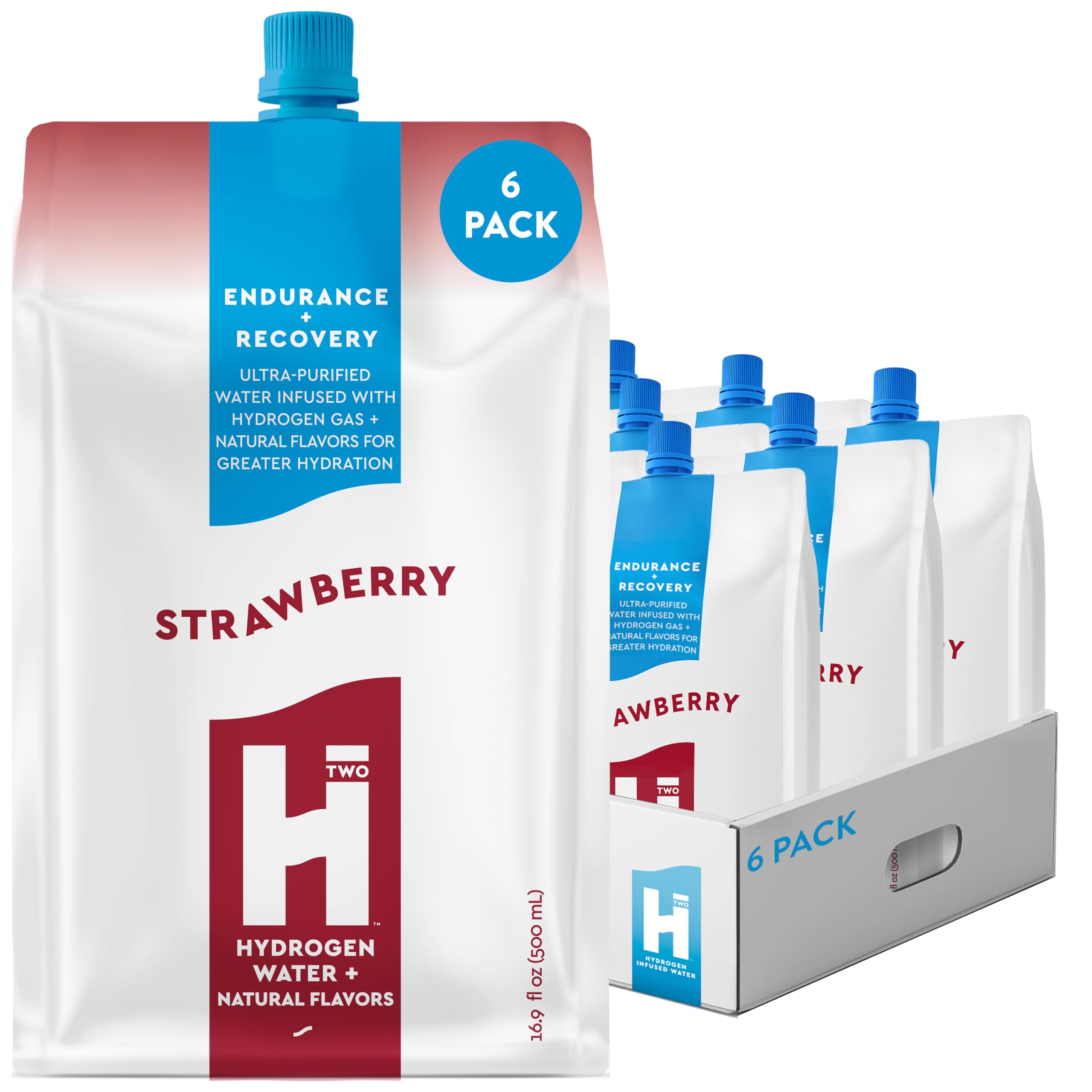 HTWO premium hydrogen water strawberry bottle for on-the-go refreshment