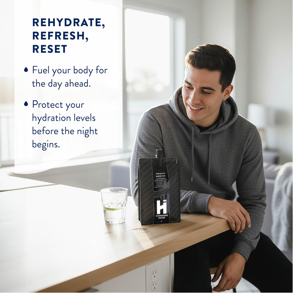 HTWO vegan BPA-free recyclable packaging for earth-friendly hydration.