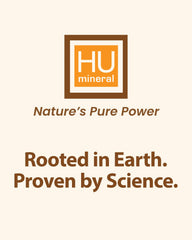 HUmineral bottle on a store shelf highlights premium mineral blend.