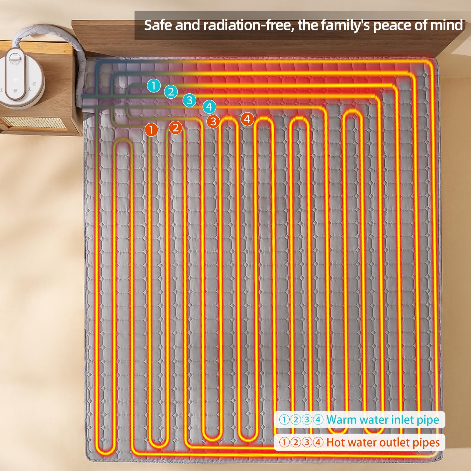 Huadn quiet heat technology runs under 22dB for undisturbed rest.