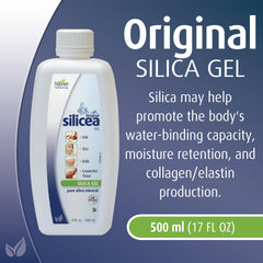 Hubner Silicea Gel packaging close-up highlighting simple, additive-free formula.