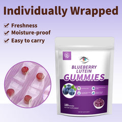Kid-friendly Hudetex gummies for easy lutein intake.