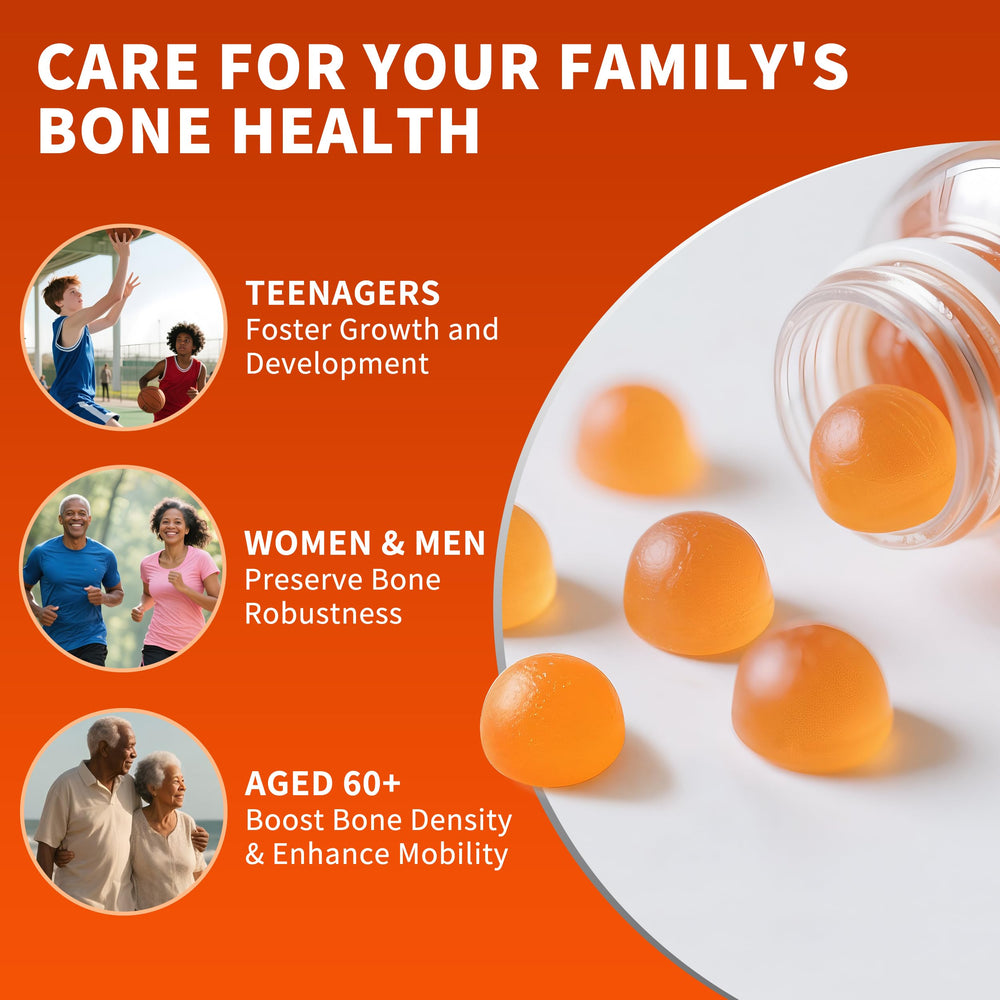 Hudetex Calcium Citrate gummies peach flavor, bright and appealing for daily use.