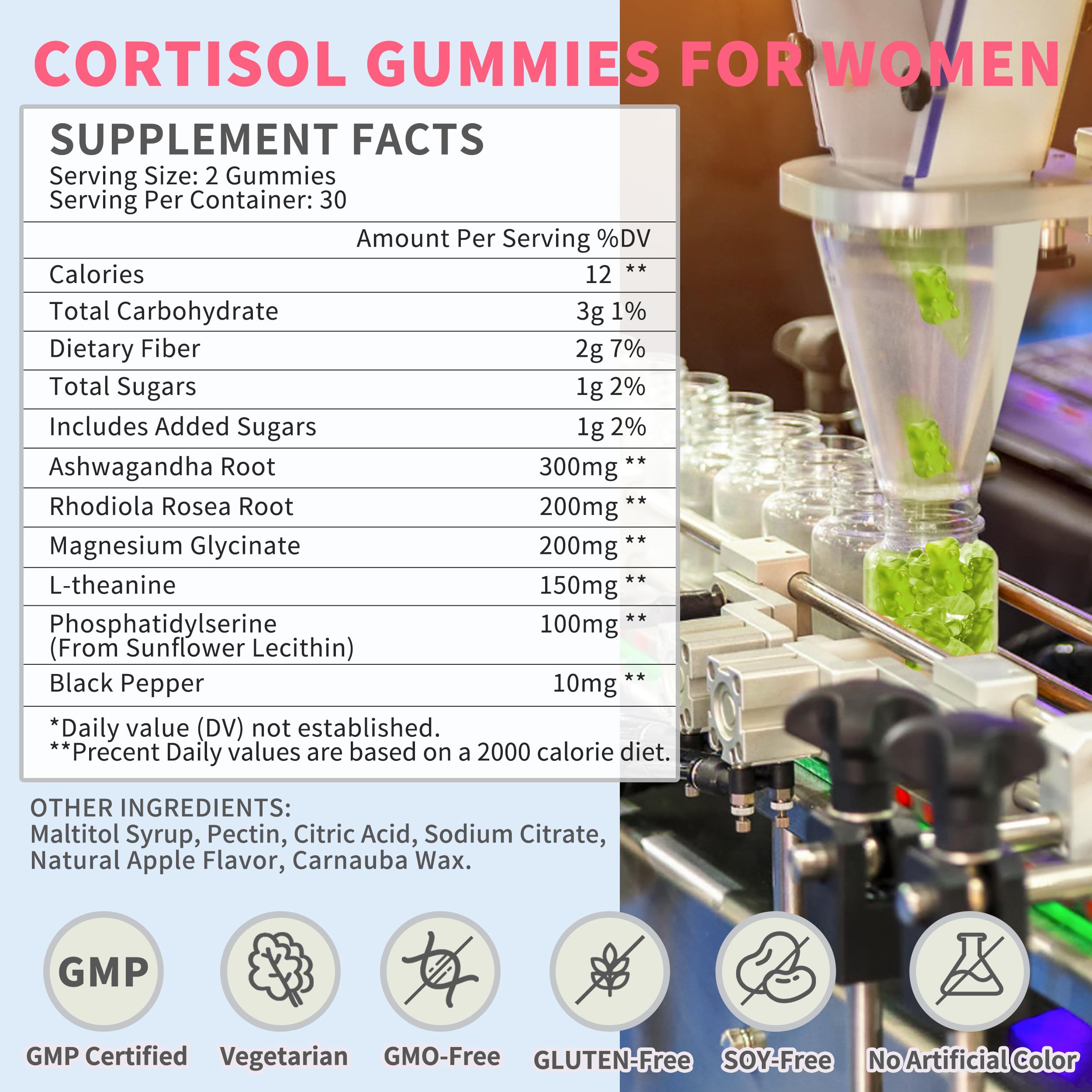 Hudetex Cortisol Gummies with Ashwagandha support calm focus