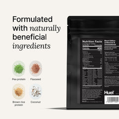 Huel Black Edition banana bottle ready to mix with water or plant milk